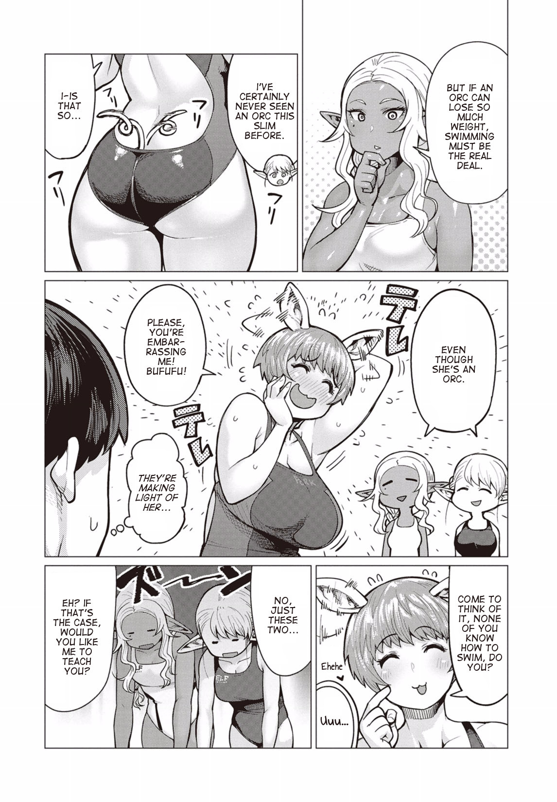 Elf-san wa Yaserarenai. Chapter 7 page 21 - Chapter 7: Appointment 7: Floating Pig