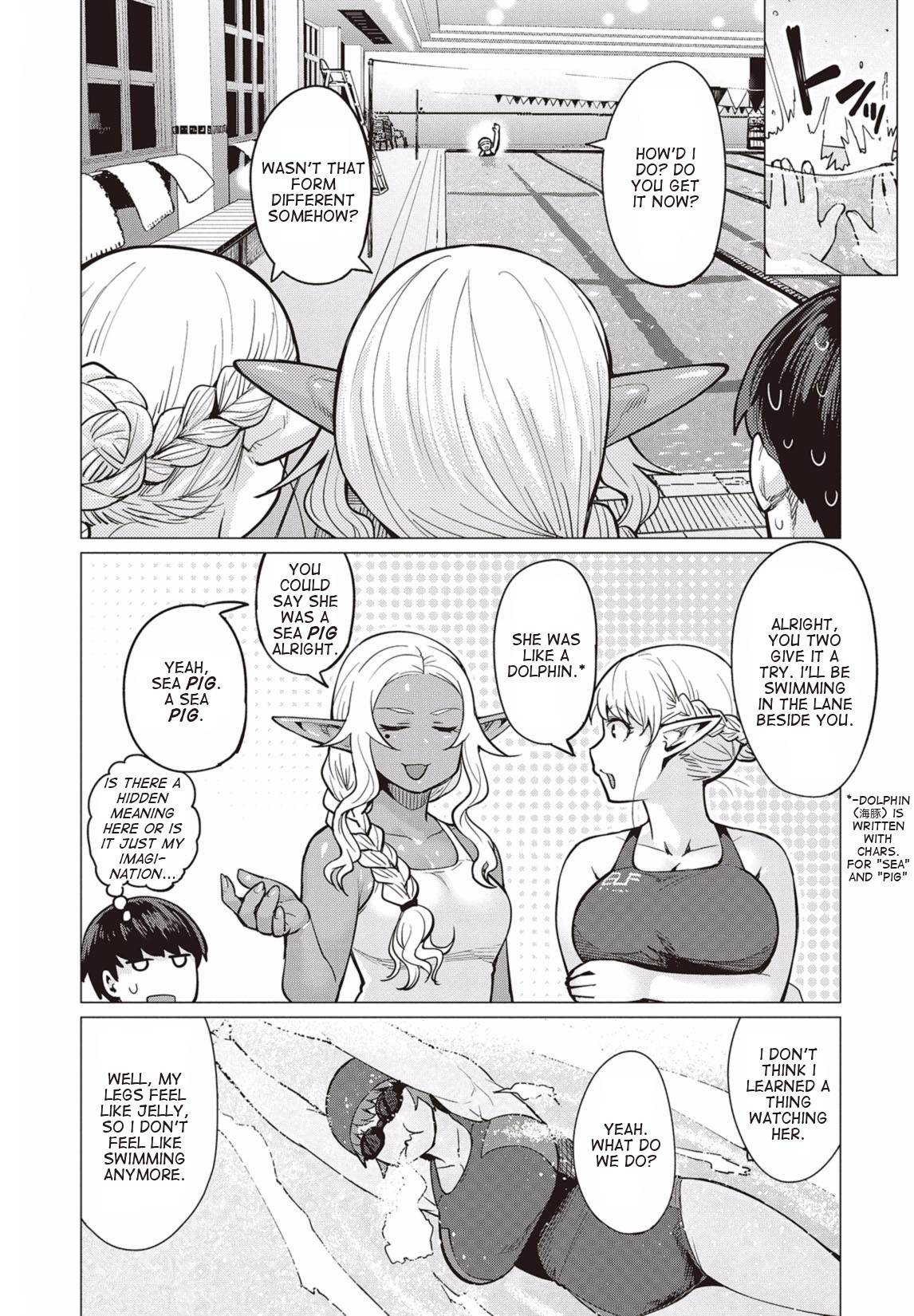 Elf-san wa Yaserarenai. Chapter 7 page 24 - Chapter 7: Appointment 7: Floating Pig