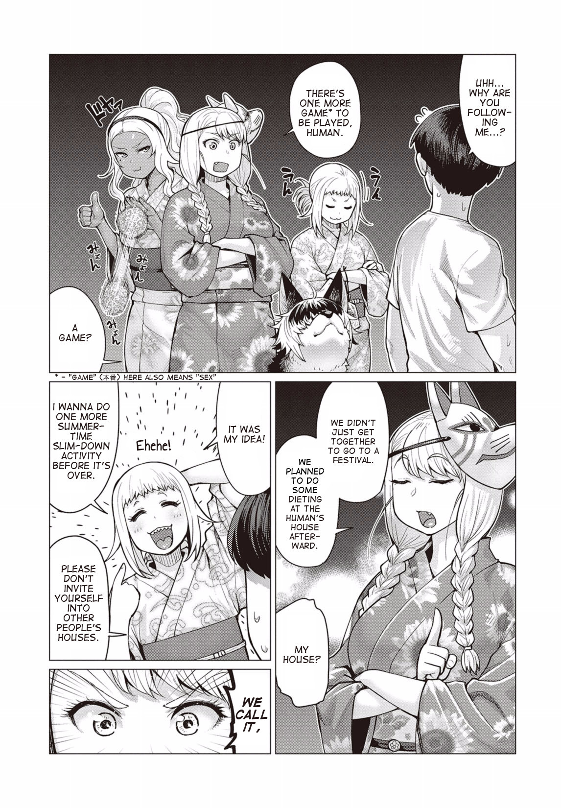 Elf-san wa Yaserarenai. Chapter 9 page 4 - Chapter 9: Appointment 9: Moonless Mystery
