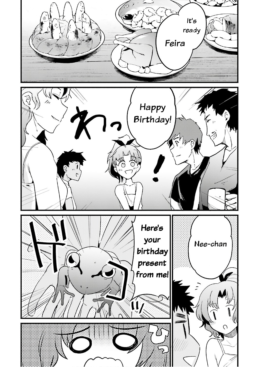 Elf Yome to Hajimeru Isekai Ryoushu Seikatsu Chapter 17 page 4 - Chapter 17: Feira's birthday party