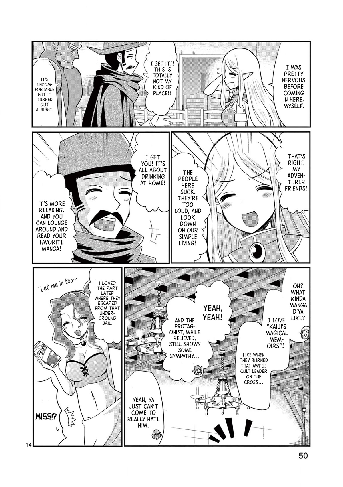 ELKON! ~The Lonely Elf's Marriage Hunting Diary~ Chapter 2 page 14 - Chapter 2: Throbbing Hearts at a Shared Table.