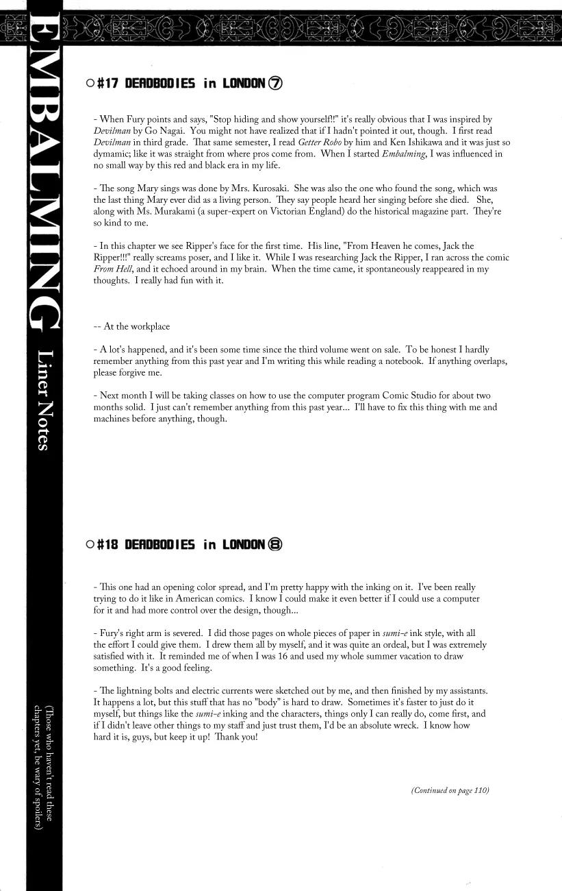Embalming: The Another Tale of Frankenstein Chapter 18 page 32 - Chapter 18: Deadbodies in London 8