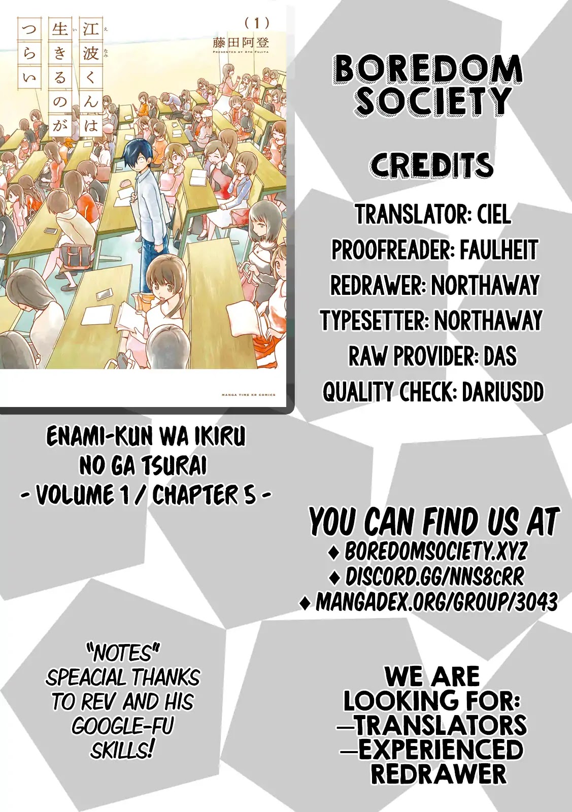 Enami-kun wa Ikiru no ga tsurai Chapter 5 page 22 - Chapter 5: Enami-kun Wants to Have Confidence