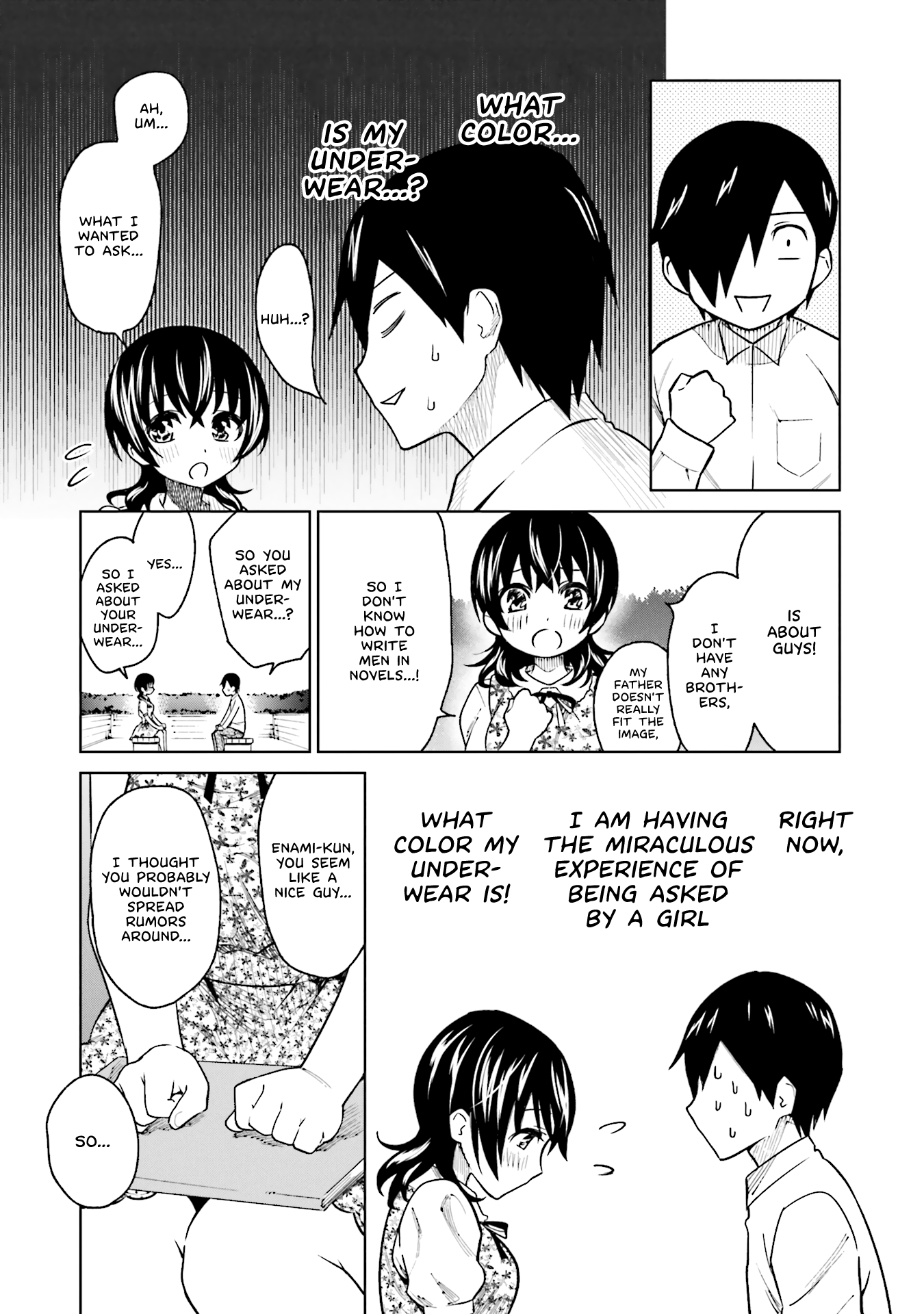 Enami-kun wa Ikiru no ga tsurai Chapter 6 page 9 - Chapter 6: Enami-kun Can't Keep Up