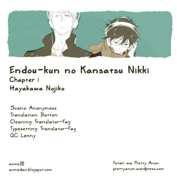 Endou-kun no Kansatsu Nikki Chapter 1 page 1 - Chapter 1