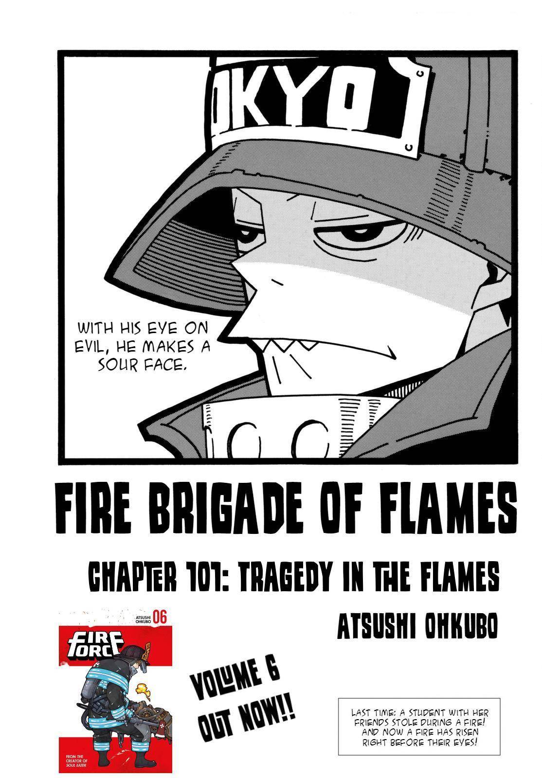 Enen no Shouboutai Chapter 101 page 1 - Chapter 101: Tragedy in the Flames
