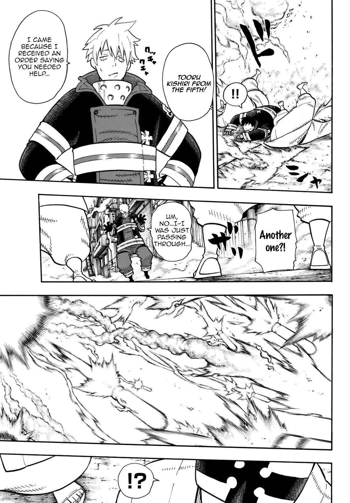 Enen no Shouboutai Chapter 104 page 11 - Chapter 104: Bonds Between the Fire Scenes