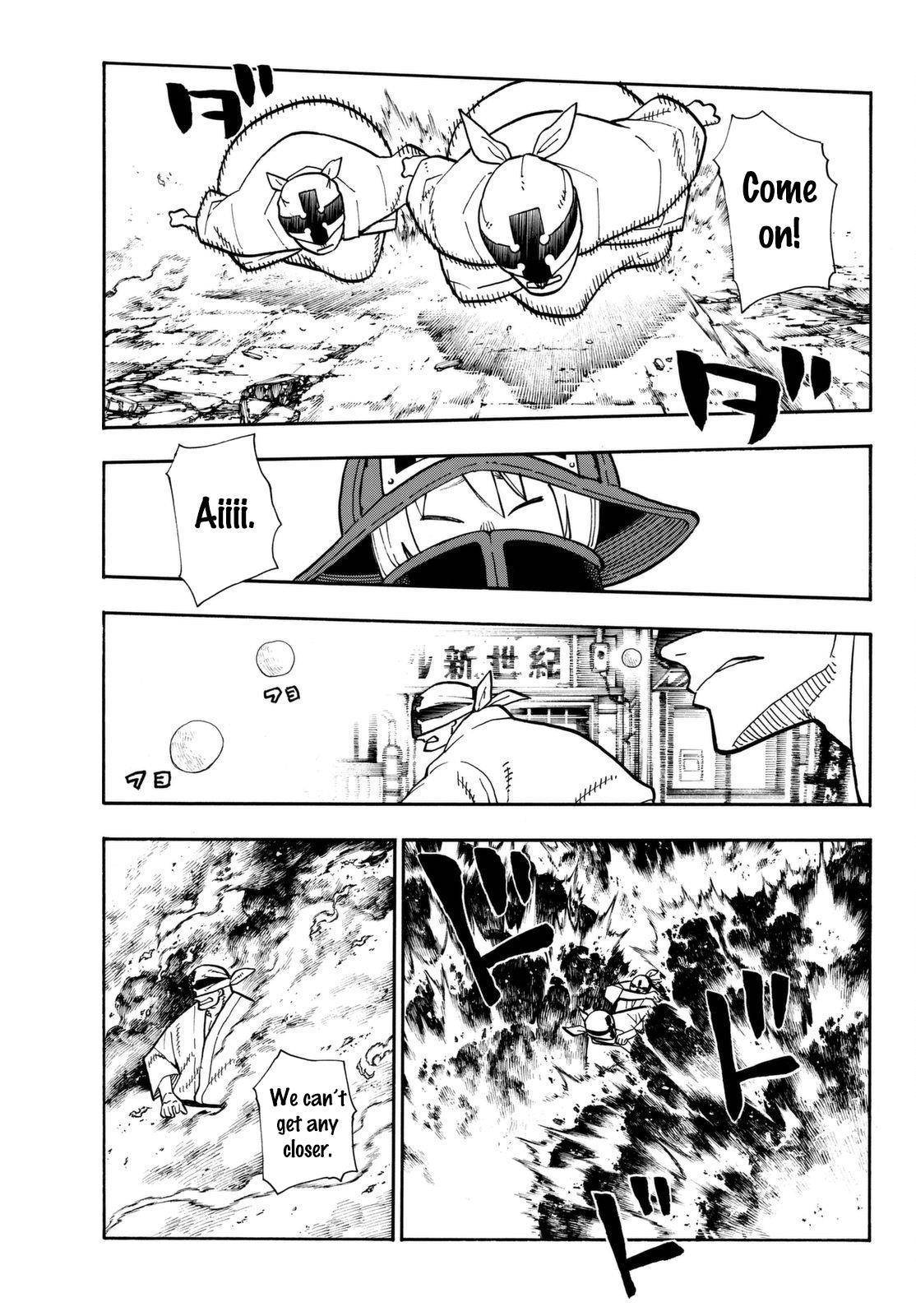 Enen no Shouboutai Chapter 104 page 13 - Chapter 104: Bonds Between the Fire Scenes