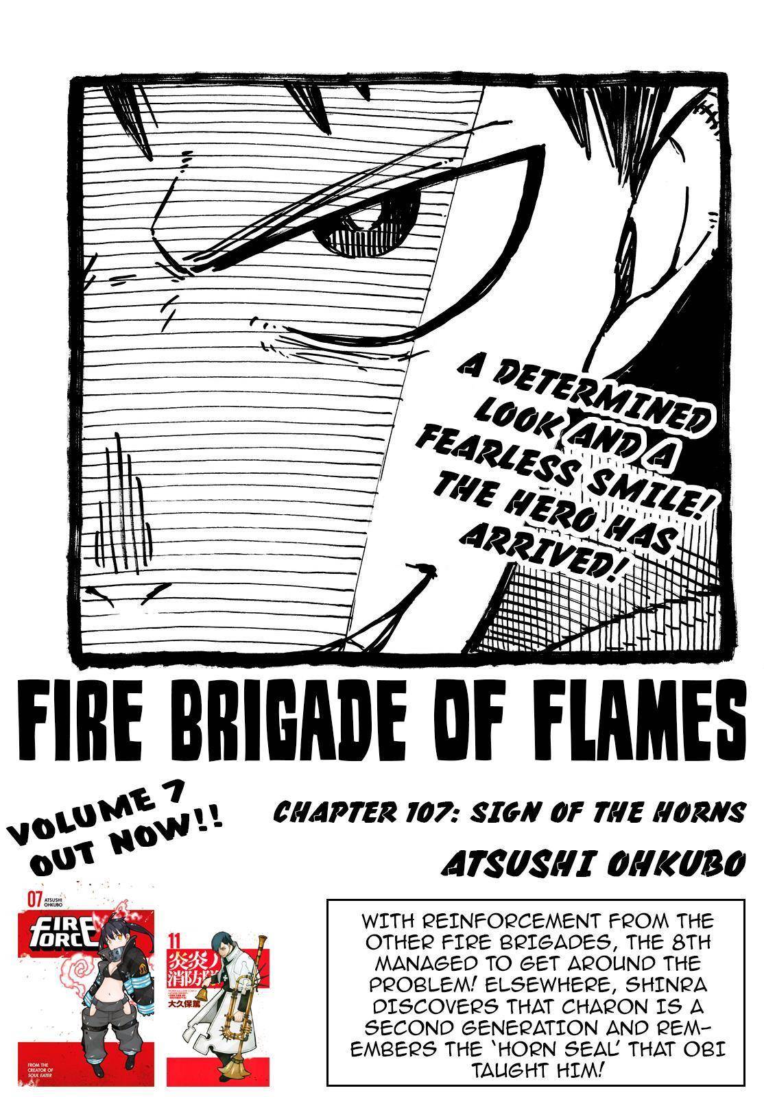 Enen no Shouboutai Chapter 107 page 1 - Chapter 107: Sign of the Horns