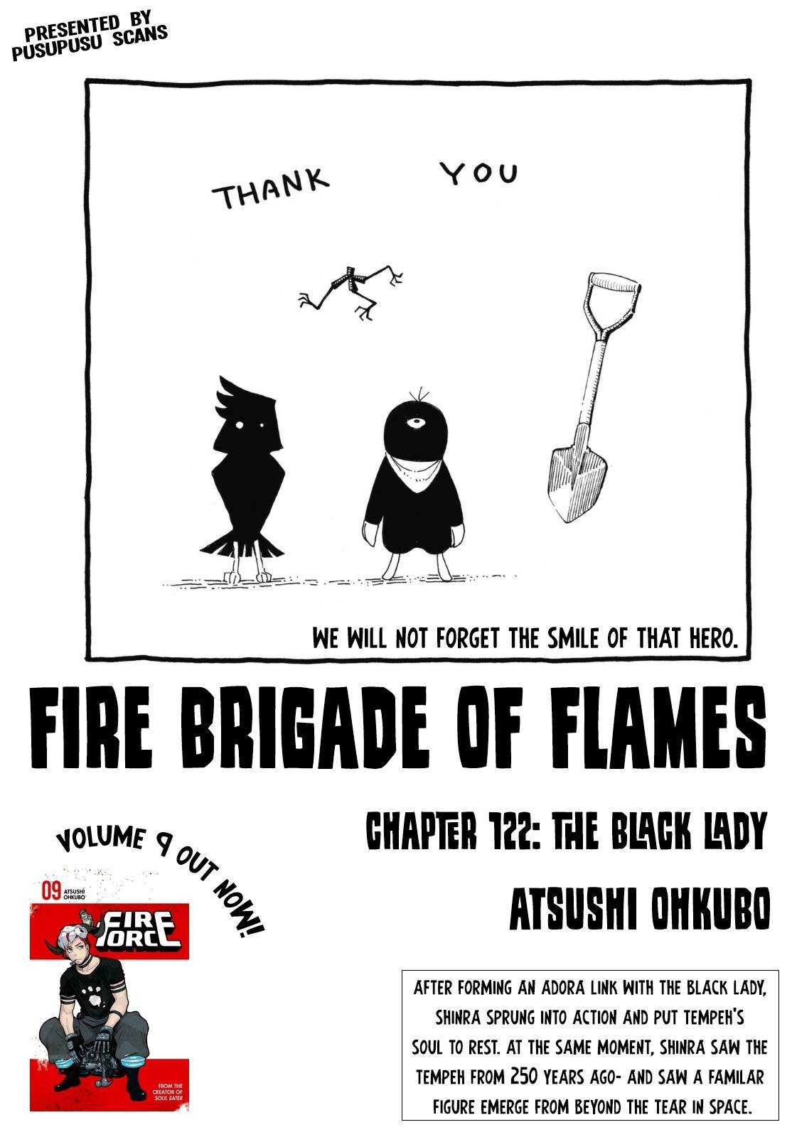 Enen no Shouboutai Chapter 122 page 1 - Chapter 122: The Black Lady