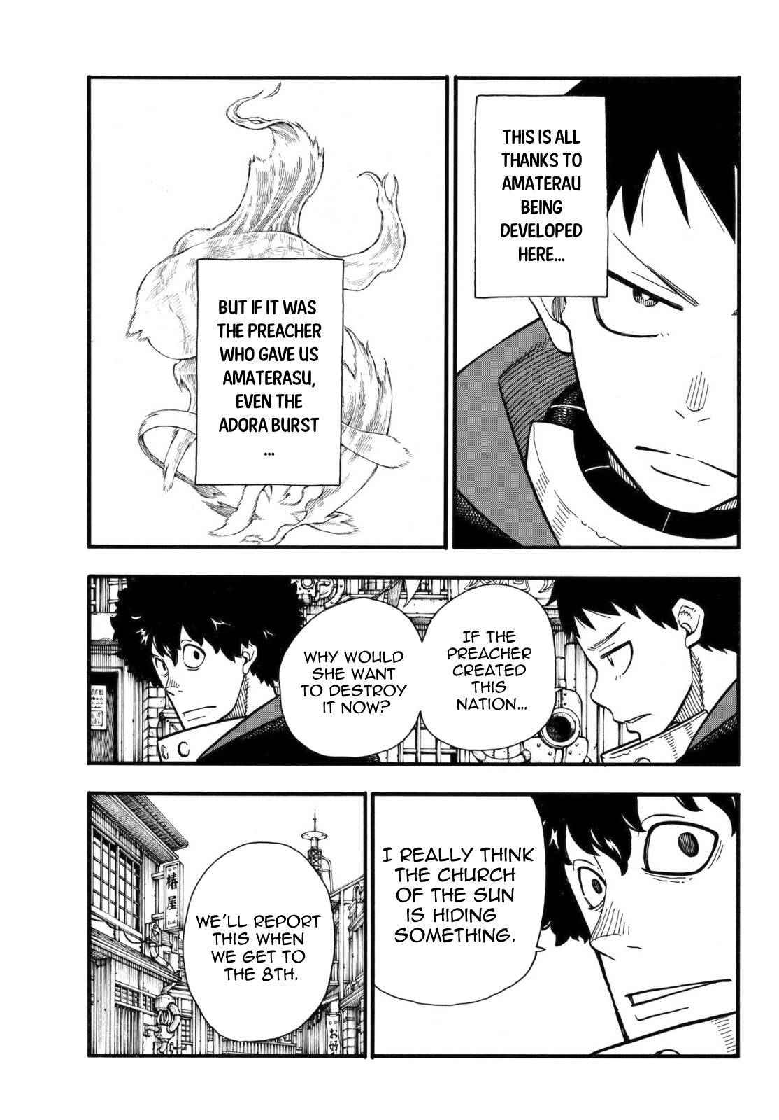 Enen no Shouboutai Chapter 123 page 12 - Chapter 123: A Threatening Shadow