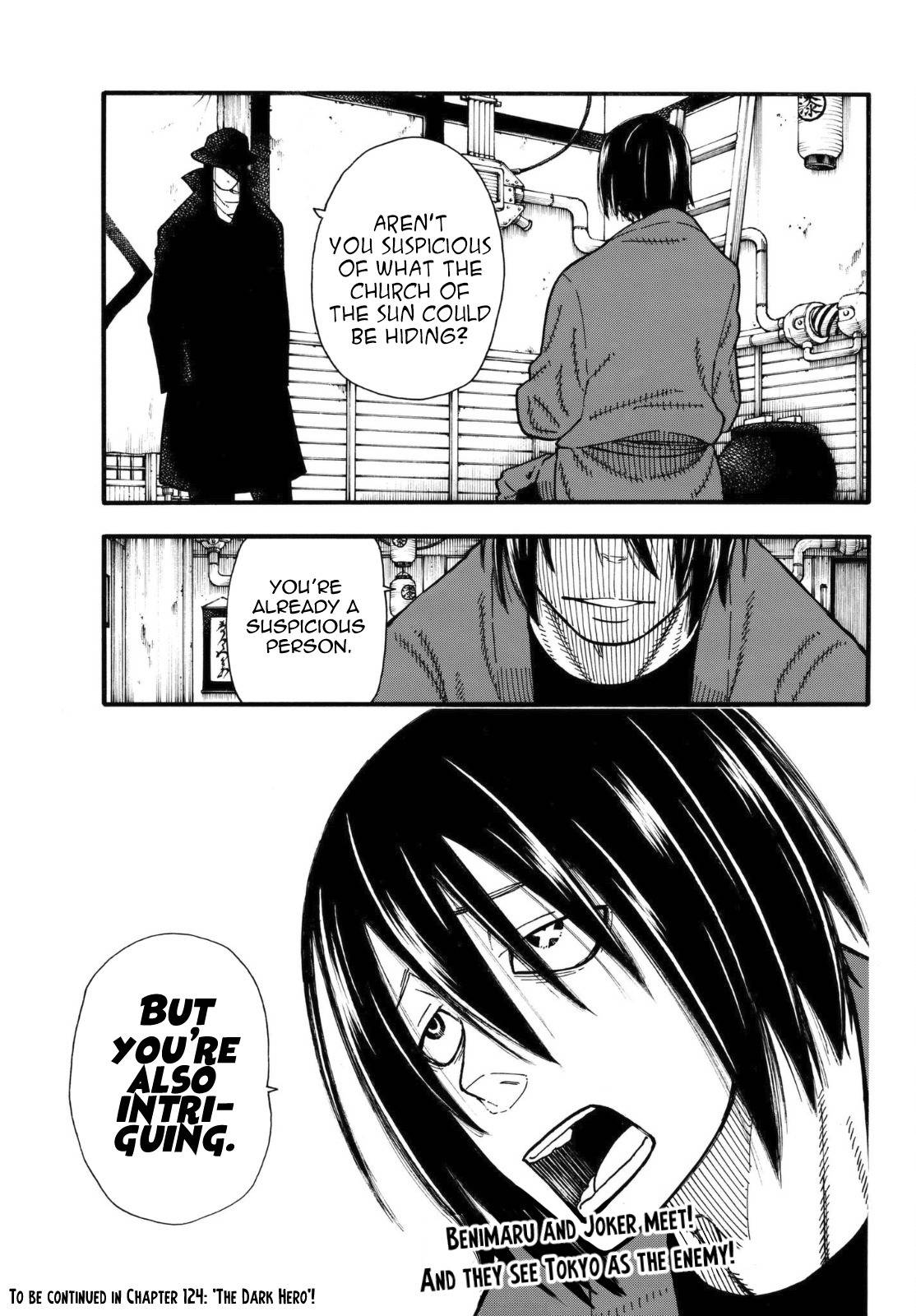 Enen no Shouboutai Chapter 123 page 20 - Chapter 123: A Threatening Shadow