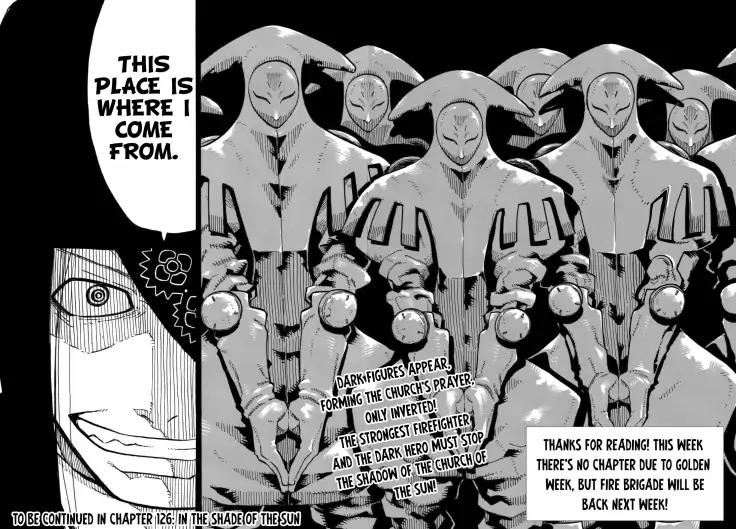 Enen no Shouboutai Chapter 125 page 17 - Chapter 125: The Shadow Born from the Divine Light