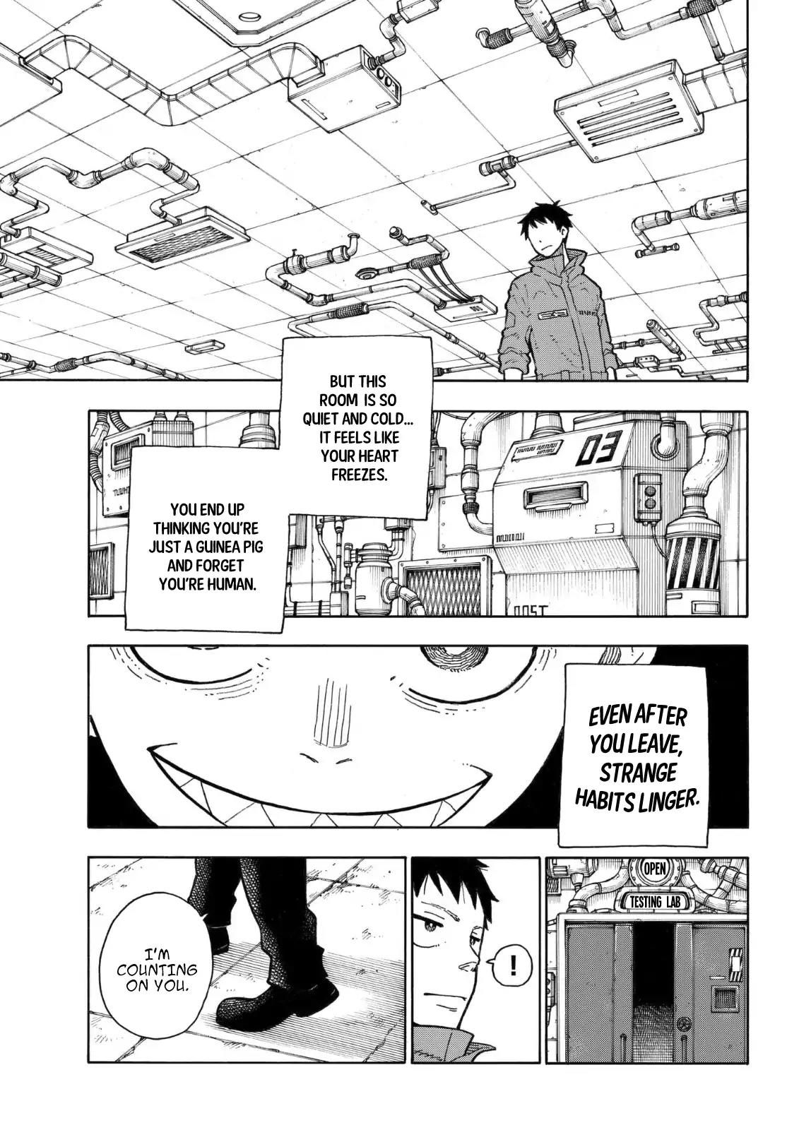 Enen no Shouboutai Chapter 134 page 14 - Chapter 134: The Story Behind the Miniature Garden