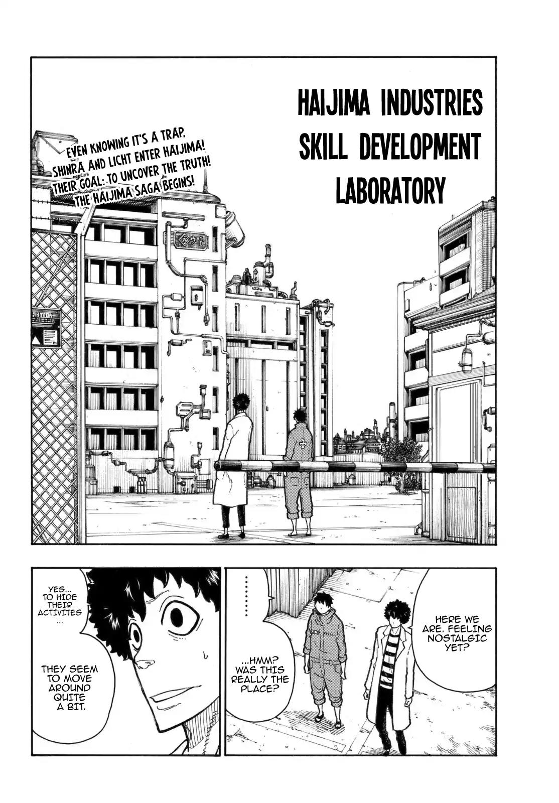 Enen no Shouboutai Chapter 134 page 3 - Chapter 134: The Story Behind the Miniature Garden