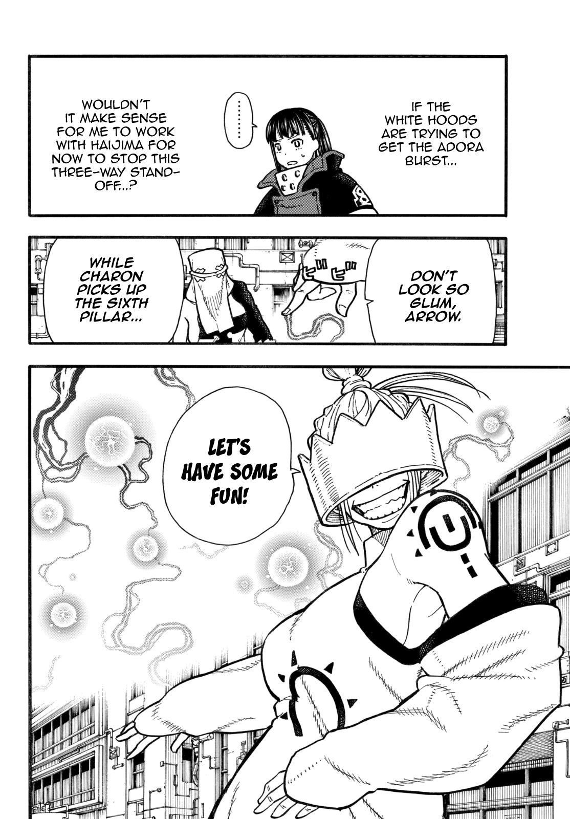 Enen no Shouboutai Chapter 140 page 14 - Chapter 140: Catfight