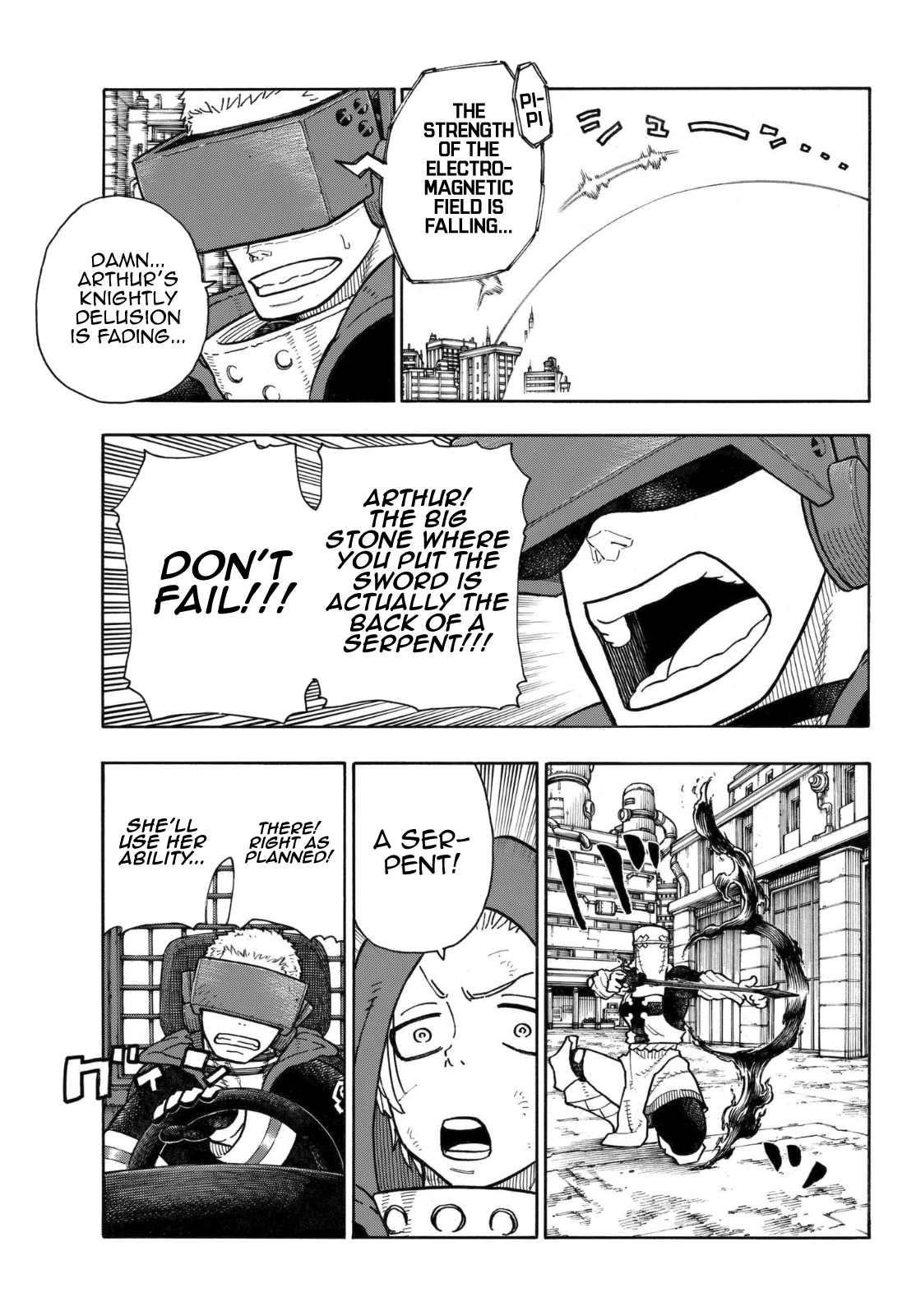 Enen no Shouboutai Chapter 143 page 18 - Chapter 143: The Legend of the Legendary Holy Sword