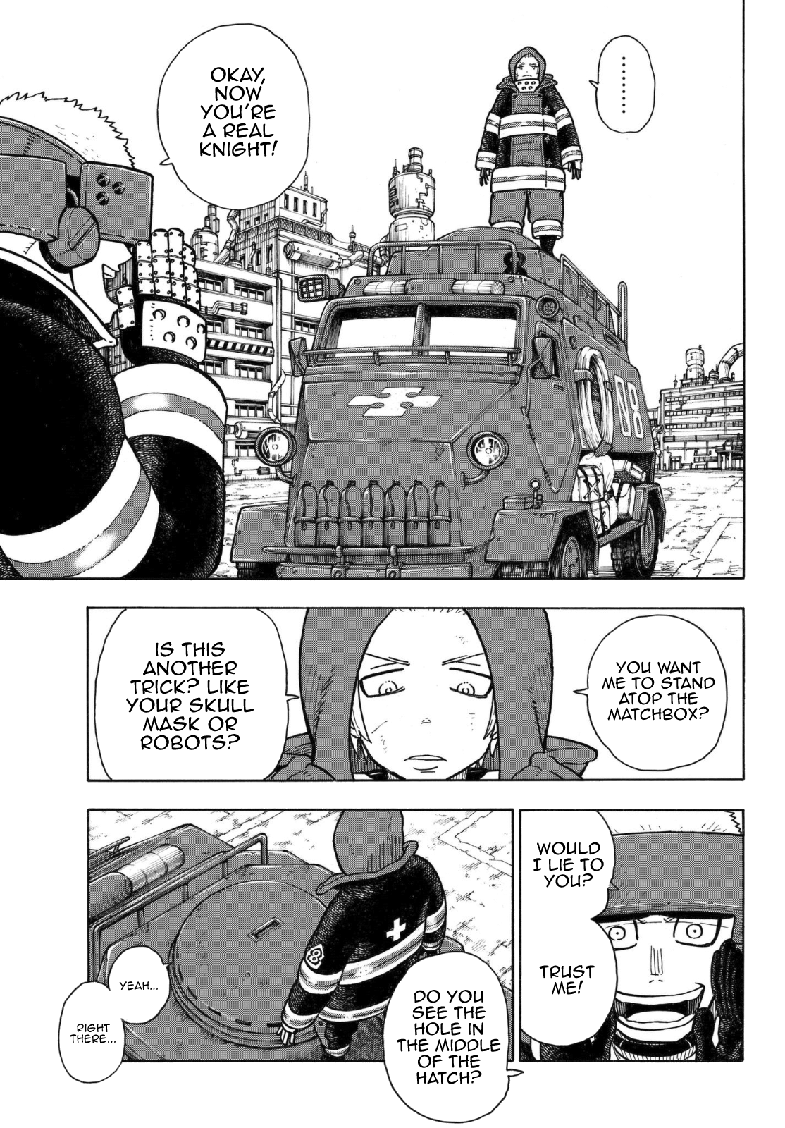 Enen no Shouboutai Chapter 143 page 8 - Chapter 143: The Legend of the Legendary Holy Sword