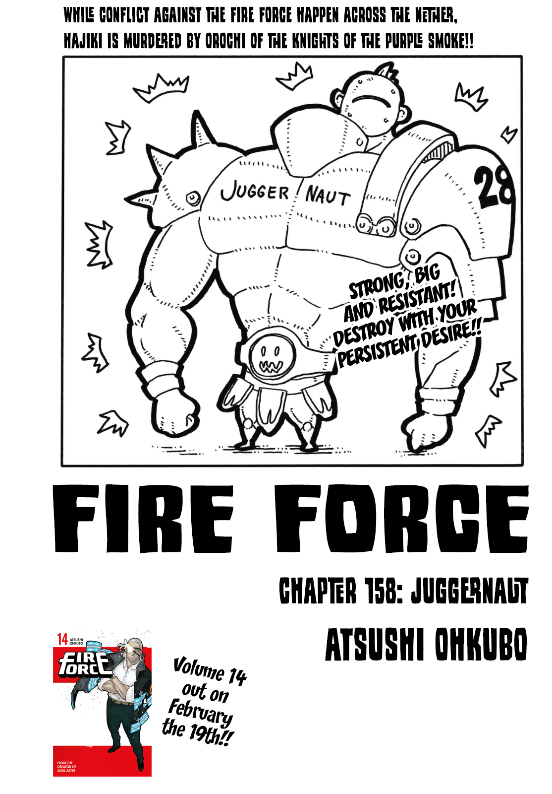 Enen no Shouboutai Chapter 158 page 1 - Chapter 158: Juggernaut
