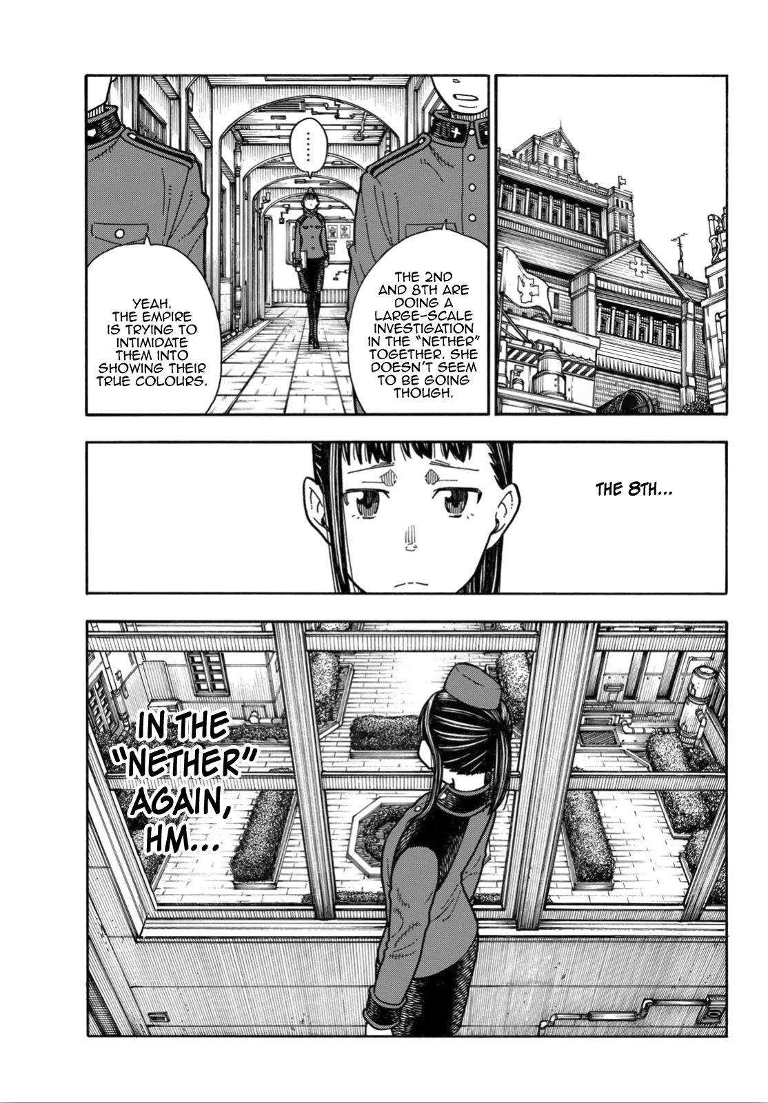 Enen no Shouboutai Chapter 160 page 1 - Chapter 160: Man and Bug, Combined Forces