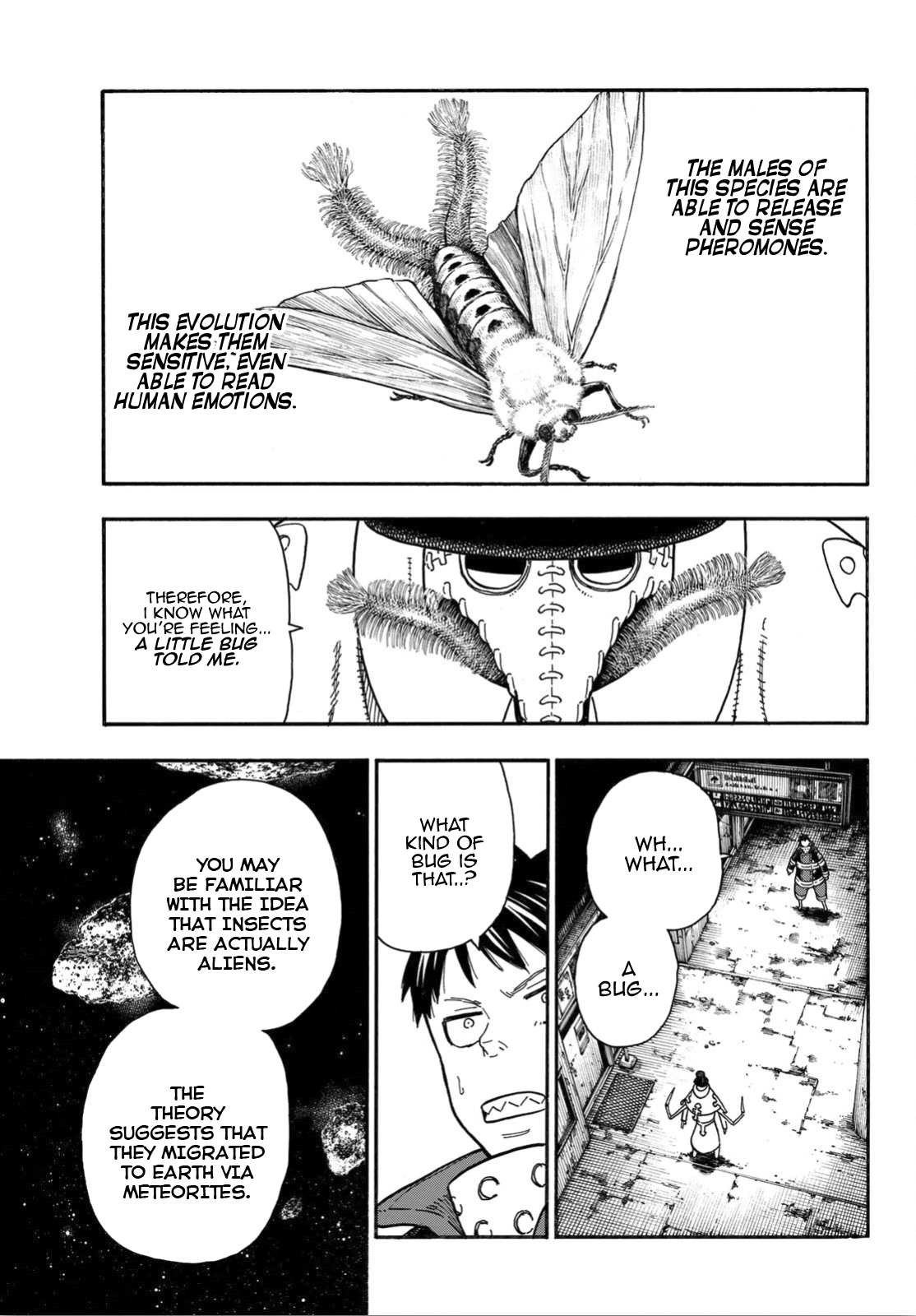 Enen no Shouboutai Chapter 160 page 12 - Chapter 160: Man and Bug, Combined Forces
