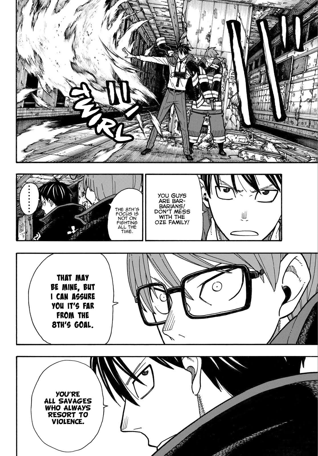 Enen no Shouboutai Chapter 161 page 14 - Chapter 161: Quarrel Battle