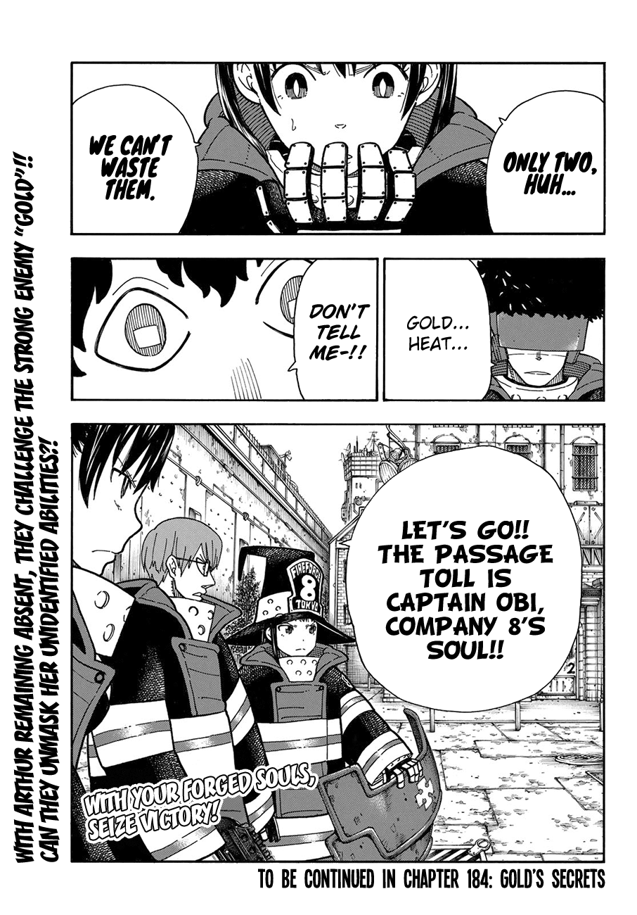 Enen no Shouboutai Chapter 183 page 20 - Chapter 183: Strike the Gold