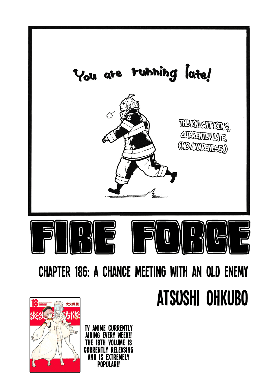 Enen no Shouboutai Chapter 186 page 1 - Chapter 186: A Chance Meeting With an Old Enemy