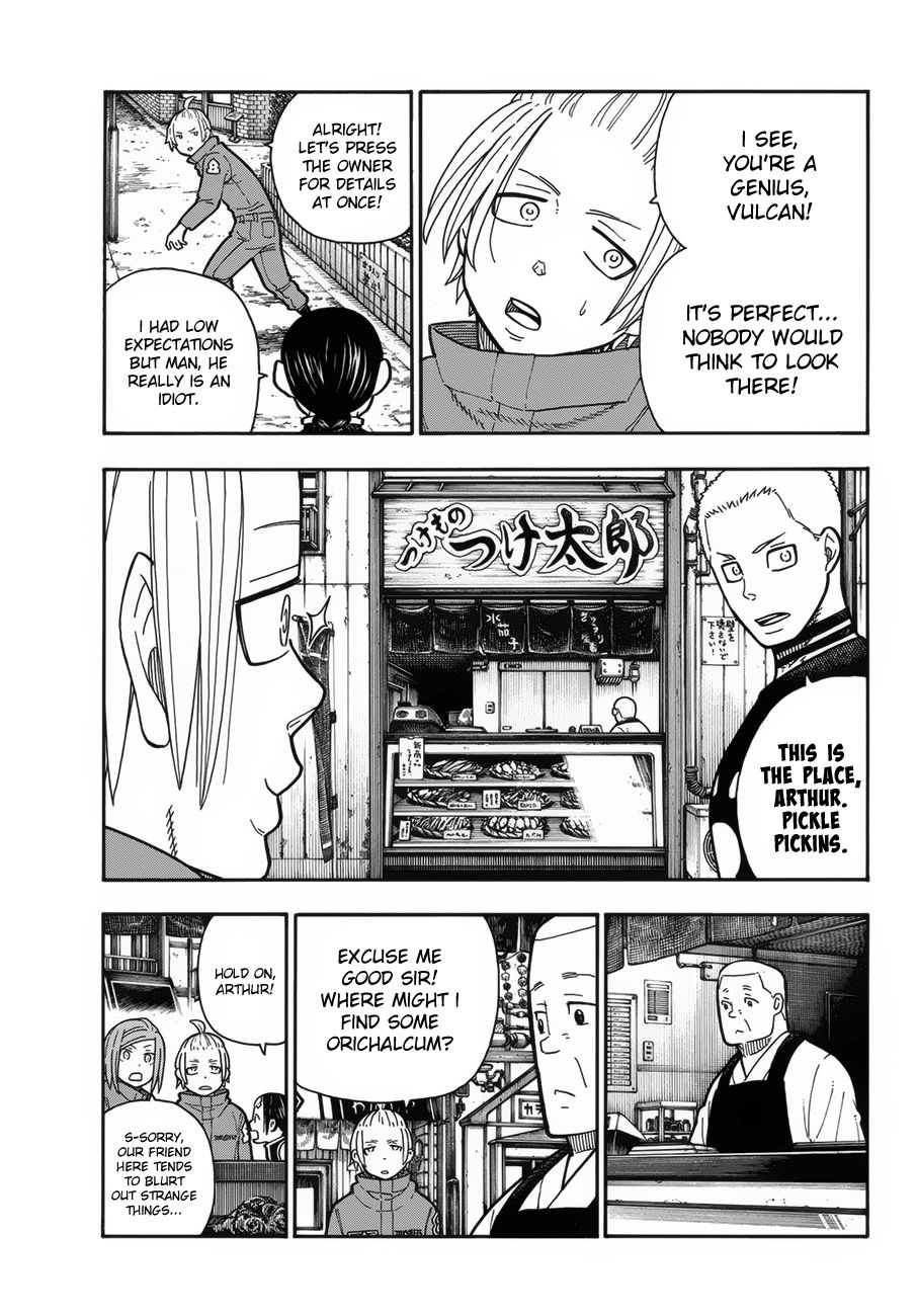 Enen no Shouboutai Chapter 202 page 11 - Chapter 202: The Knight King's Great Adventure
