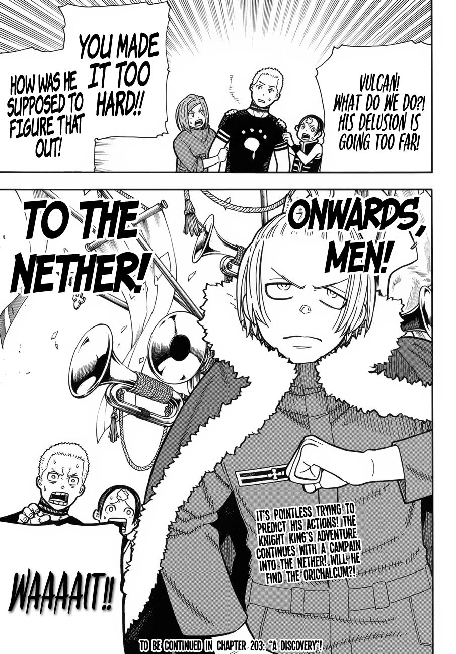 Enen no Shouboutai Chapter 202 page 21 - Chapter 202: The Knight King's Great Adventure
