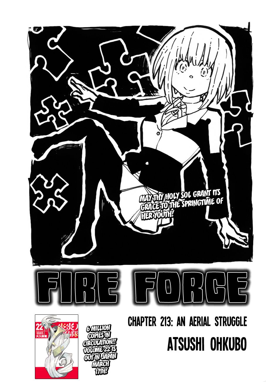 Enen no Shouboutai Chapter 213 page 1 - Chapter 213: An Aerial Struggle