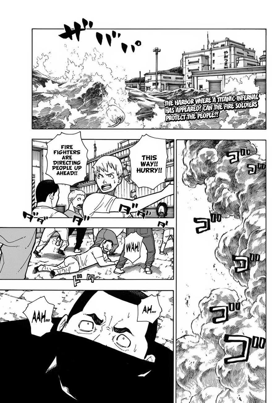 Enen no Shouboutai Chapter 214 page 1 - Chapter 214: The Kaiju Warfront