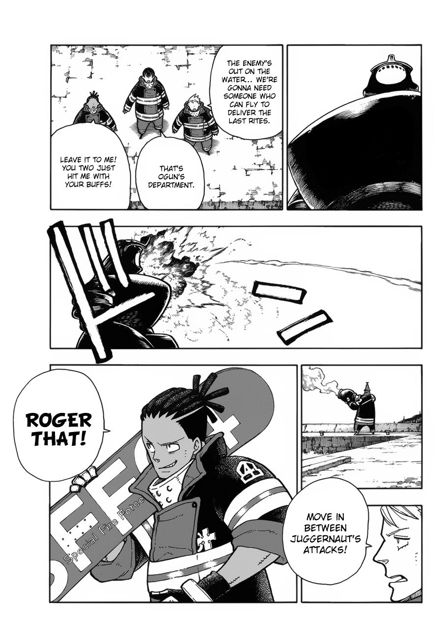 Enen no Shouboutai Chapter 214 page 9 - Chapter 214: The Kaiju Warfront