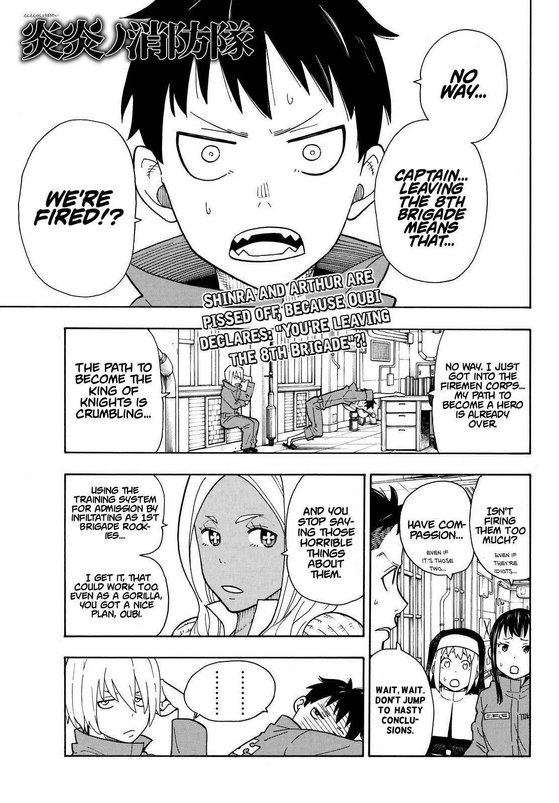 Enen no Shouboutai Chapter 22 page 1 - Chapter 22: The First Brigade Infiltration Plan