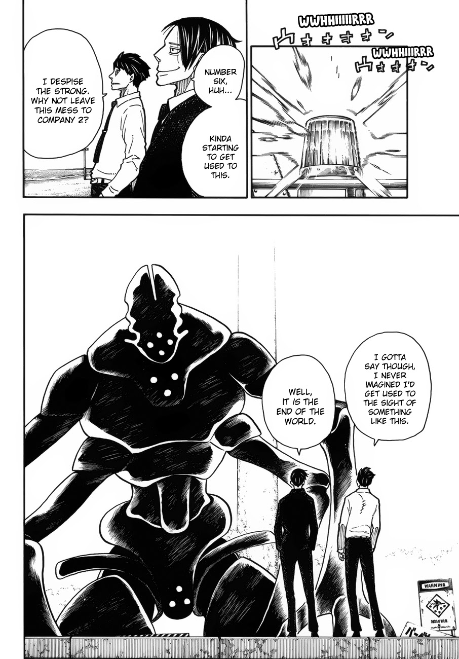 Enen no Shouboutai Chapter 223 page 14 - Chapter 223: The Roughneck Departs