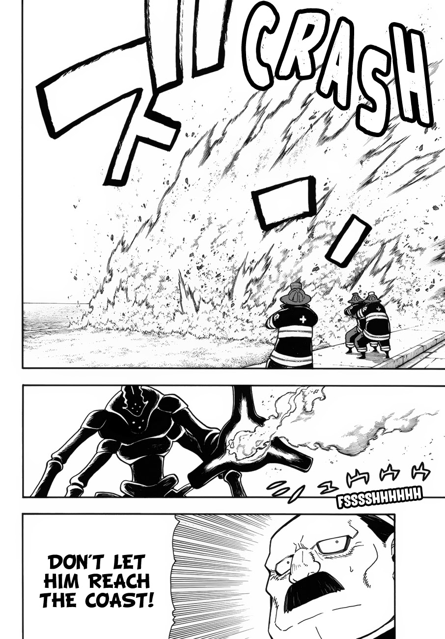 Enen no Shouboutai Chapter 223 page 16 - Chapter 223: The Roughneck Departs