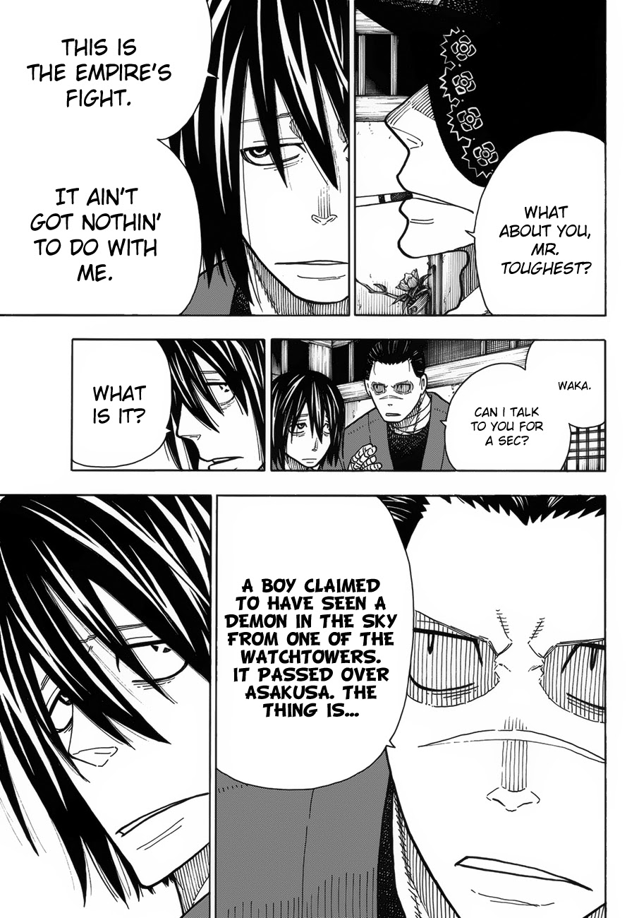 Enen no Shouboutai Chapter 223 page 9 - Chapter 223: The Roughneck Departs
