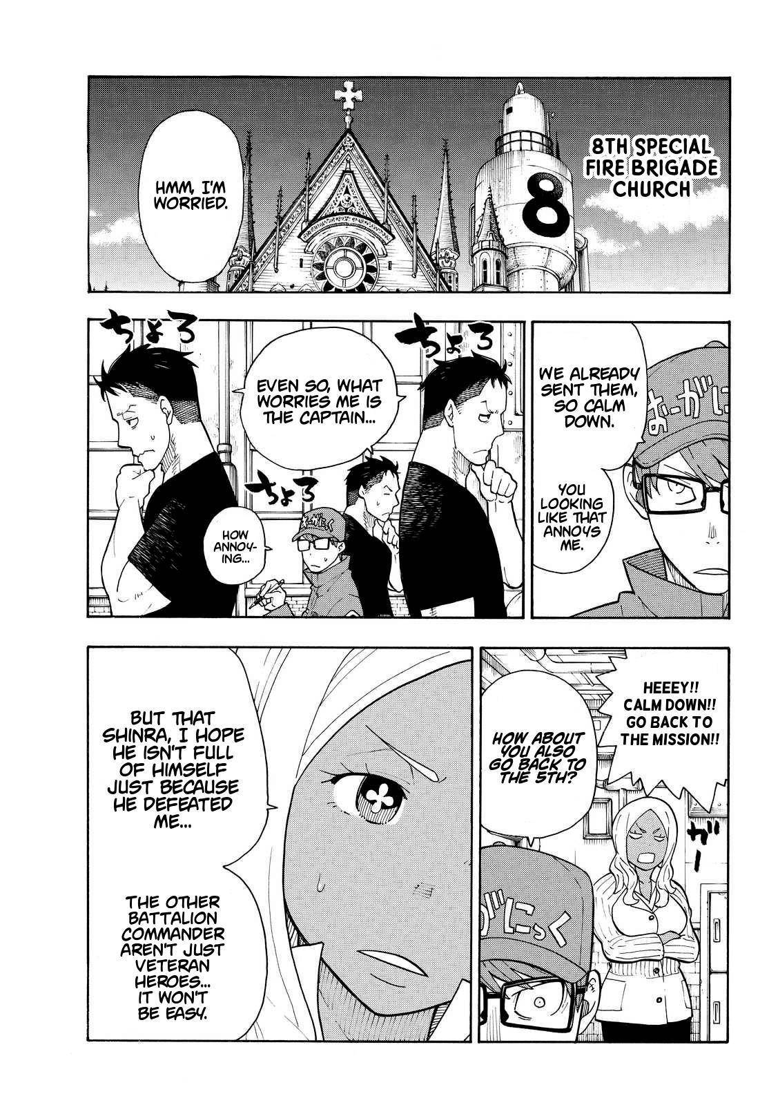 Enen no Shouboutai Chapter 23 page 1 - Chapter 23: The First Brigade's Abilities