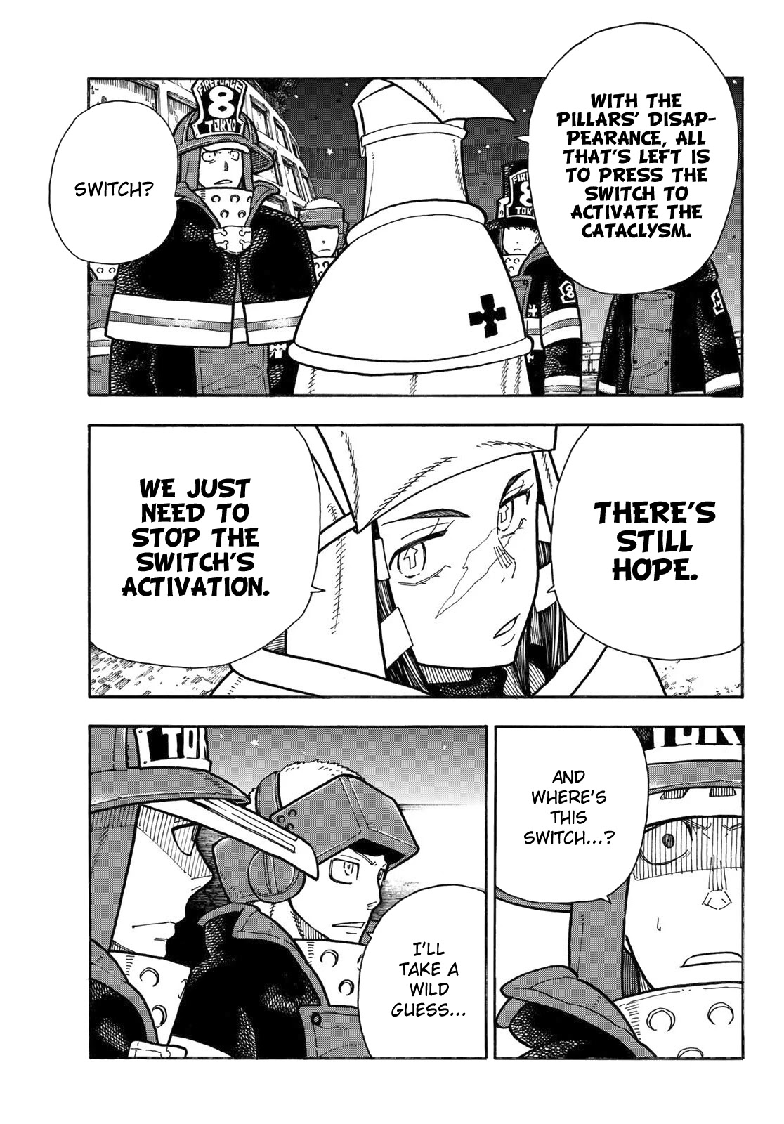 Enen no Shouboutai Chapter 239 page 16 - Chapter 239: The Vanished Hero