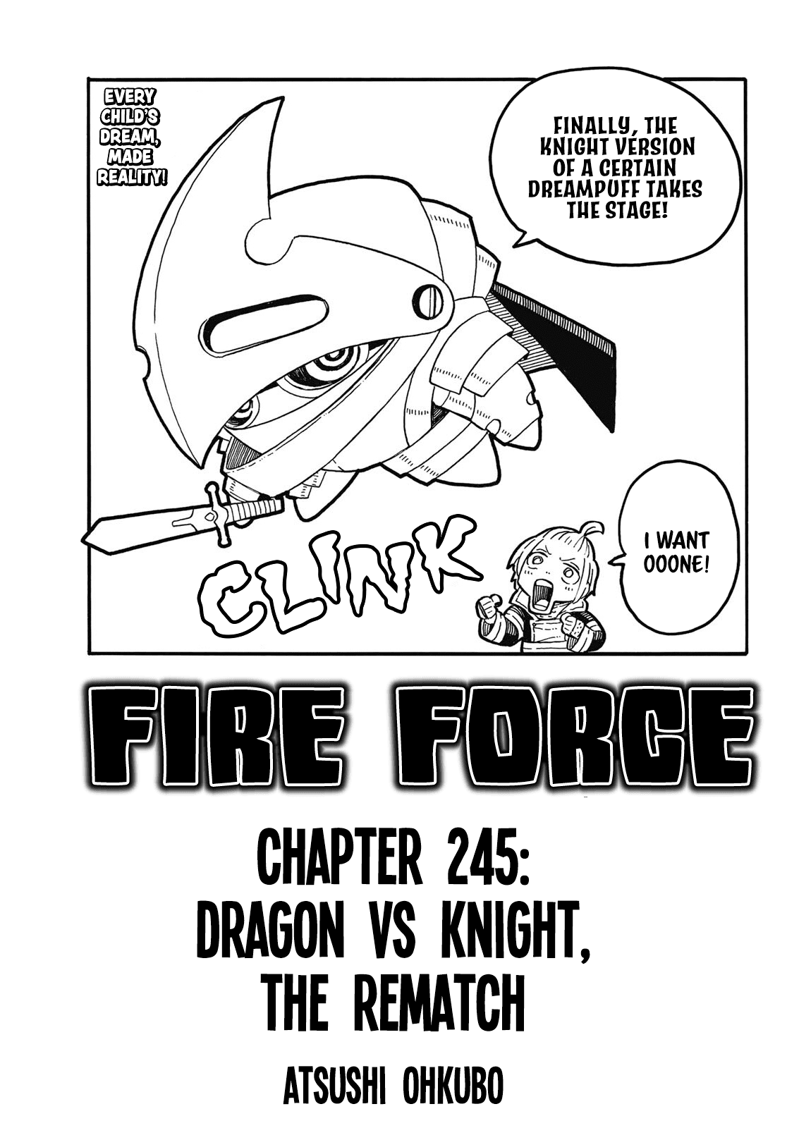 Enen no Shouboutai Chapter 245 page 1 - Chapter 245: Dragon vs. Knight, The Rematch