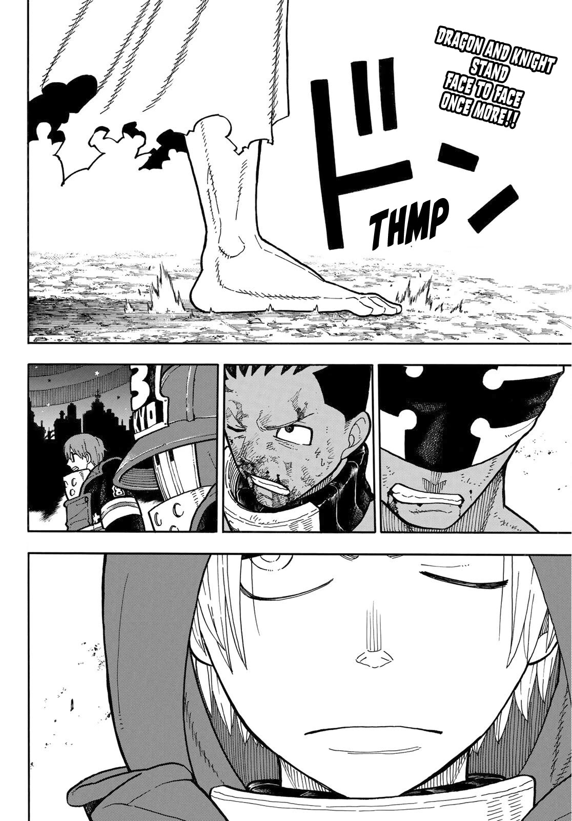 Enen no Shouboutai Chapter 245 page 3 - Chapter 245: Dragon vs. Knight, The Rematch