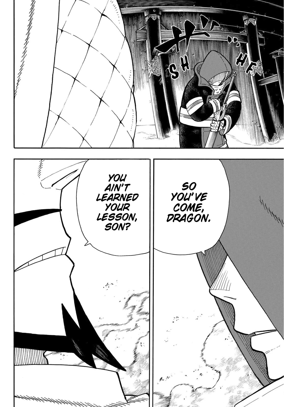 Enen no Shouboutai Chapter 245 page 5 - Chapter 245: Dragon vs. Knight, The Rematch