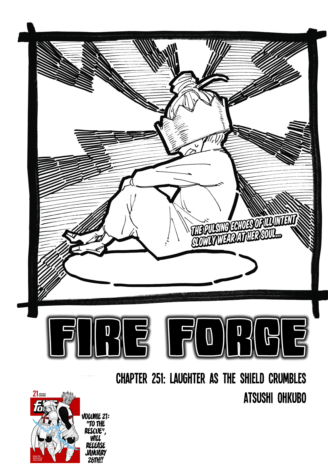 Enen no Shouboutai Chapter 251 page 1 - Chapter 251: Laughter as the Shield Crumbles