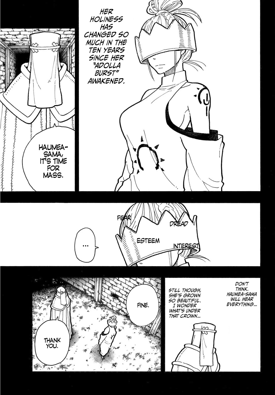 Enen no Shouboutai Chapter 251 page 12 - Chapter 251: Laughter as the Shield Crumbles