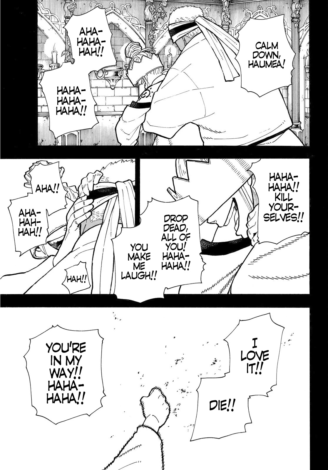 Enen no Shouboutai Chapter 251 page 14 - Chapter 251: Laughter as the Shield Crumbles