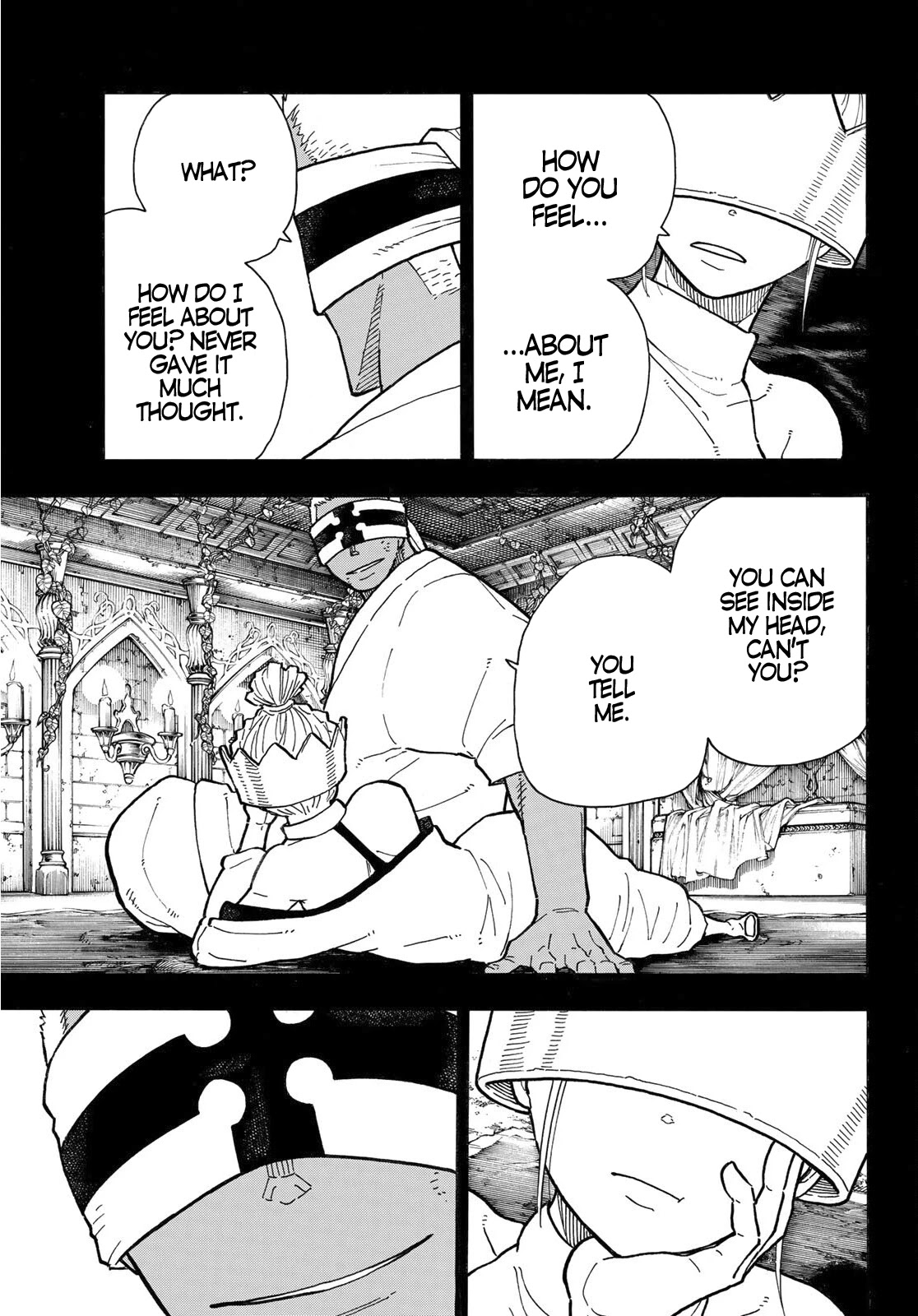 Enen no Shouboutai Chapter 251 page 16 - Chapter 251: Laughter as the Shield Crumbles