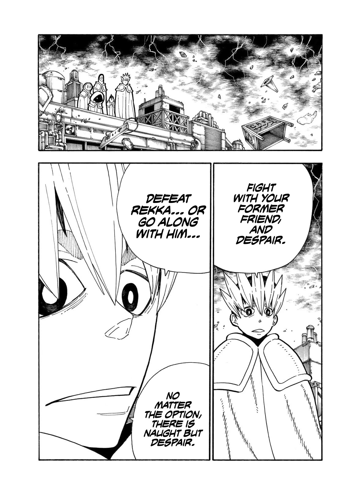 Enen no Shouboutai Chapter 257 page 12 - Chapter 257: The Bastard Incarnation of Hot-Blooded Despair