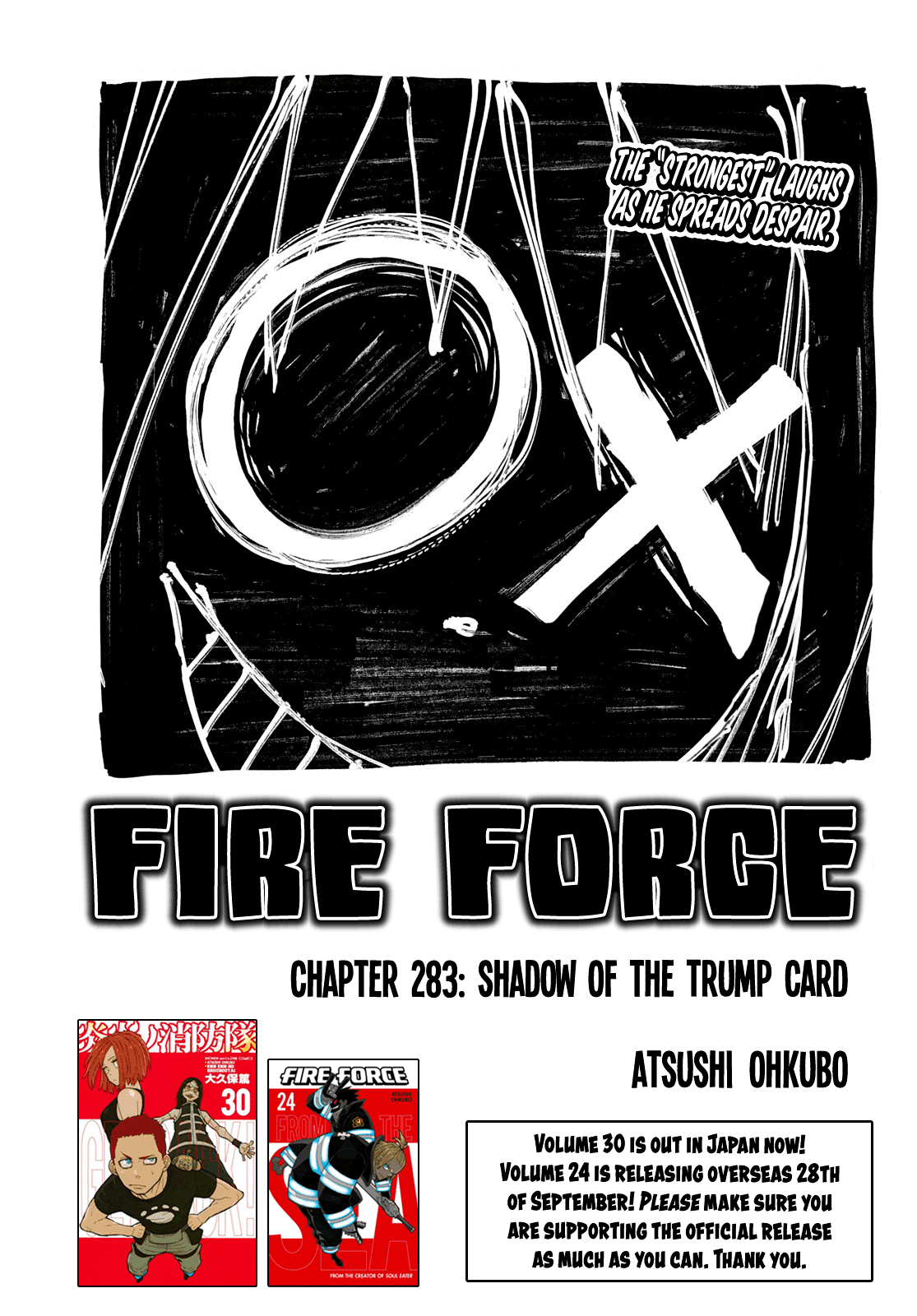 Enen no Shouboutai Chapter 283 page 1 - Chapter 283: Shadow of The Trump Card