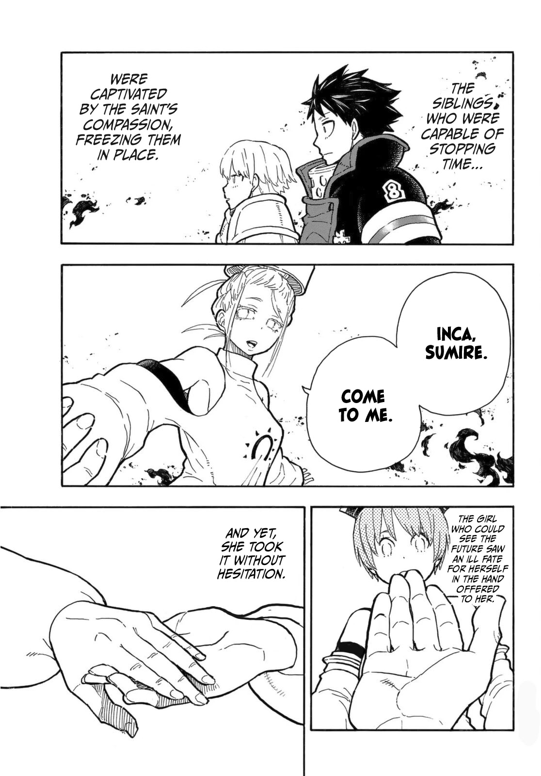 Enen no Shouboutai Chapter 287 page 8 - Chapter 287: The Holy Woman of Dispair
