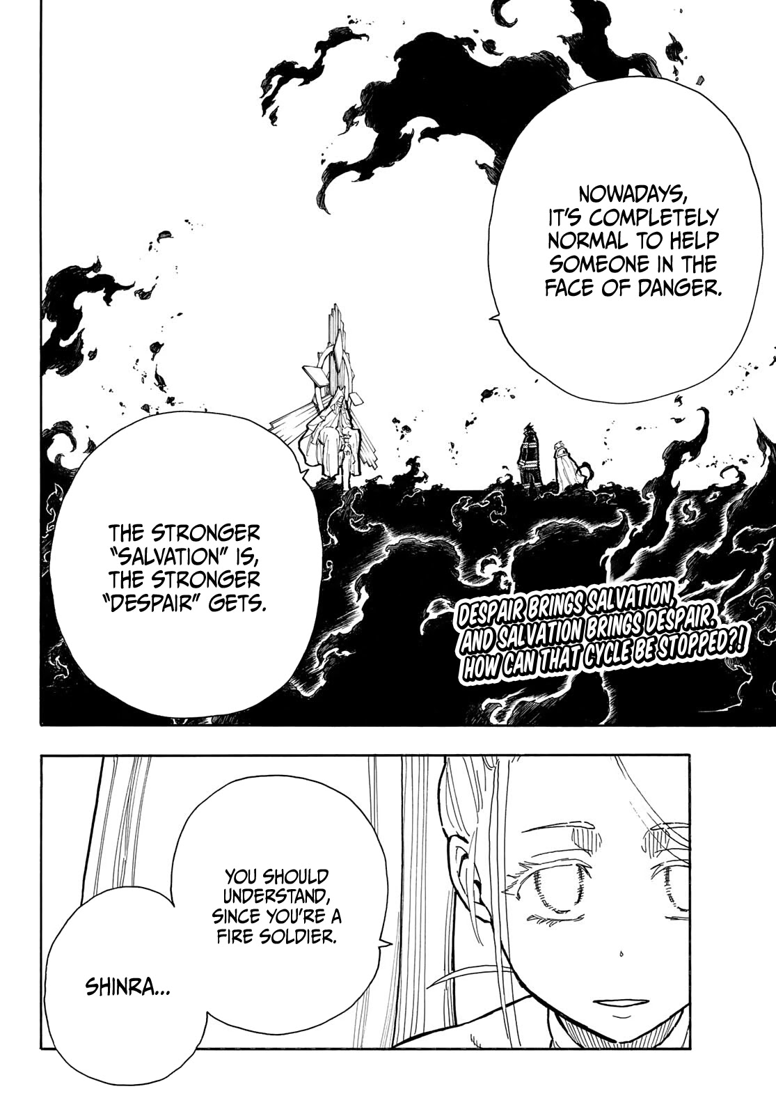 Enen no Shouboutai Chapter 288 page 5 - Chapter 288: What is Salvation?